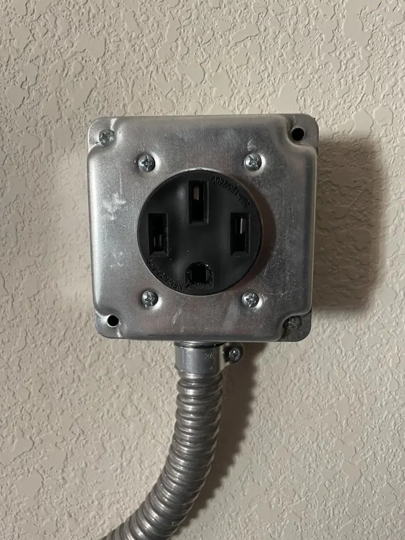 NEMA 14-50 outlet installed for Smart Home Electrical in Eastmont